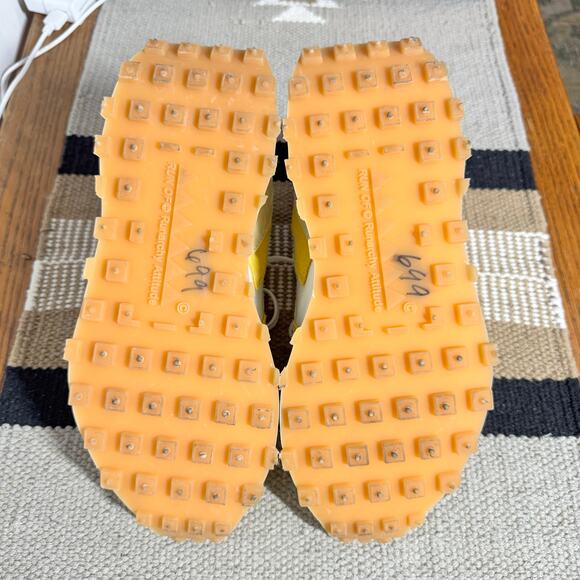 RUN OF MANGO SNEAKERS Women EU38 Yellow LEMONADE Made in Italy Suede Chunky - Picture 3 of 11